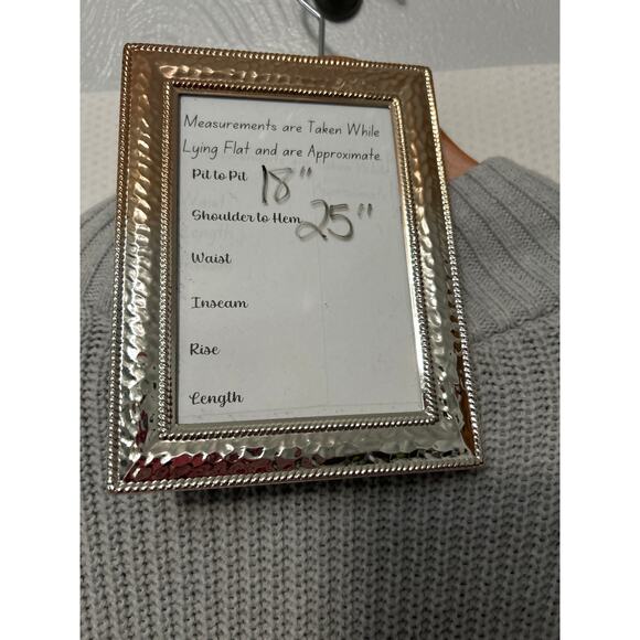 St Johns Bay  Gray Pink Womens Pullover Knit Long Sleeve Ribbed Sweater Medium - Picture 8 of 9